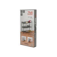 Обувница  Этажерка для обуви ЗМИ 3-х полочная Женева 23  9 пар обуви  Цвет черный ПДО Ж23 Ч ПДО Ж23  Ч