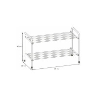 Обувница / Этажерка для обуви ЗМИ Альфа 22 / 2 полки / 6 пар обуви / цвет черный ПДОА22 Ч ПДОА22  Ч