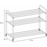 Обувница-этажерка для обуви ЗМИ Альфа 23 3 полки 9 пар обуви цвет белый ПДОА23Б