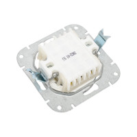 Механизм выключателя Bylectrica 2-клавишный, скрытая установка, серия ПРОВАНС, серебро С510-3302 серебро