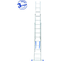 Трёхсекционная алюминиевая лестница Капитан 3x9 ступеней 70309