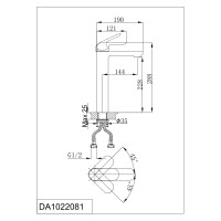 Смеситель высокий для раковины DQ Venice.Gondola DA1022081