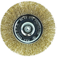 Кордщётка дисковая 100 мм, латунированная сталь 0.3 мм, хвостовик 6 мм Berger BG BG1731