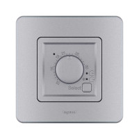 Терморегулятор для тёплого пола Legrand Inspiria с внешним датчиком в комплекте 16А 230В алюминий 673812