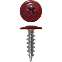 Саморез Daxmer ПШ 4,2x19 с прессшайбой острый RAL 3005 1000 шт. 00000308147