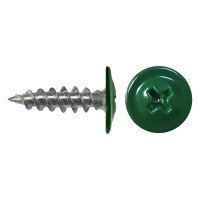 Саморез Daxmer ПШ 4,2x19 с прессшайбой острый RAL 6005 1000 шт. 00000308145