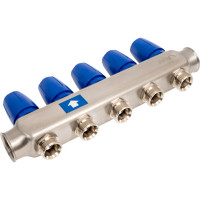 Коллектор MVI из нержавеющей стали в сборе без расходомеров, 5 выходов MS.405.06