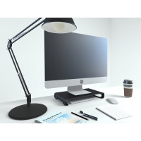 Алюминиевая подставка для ноутбука, монитора EMBODIMENT черная EMB-MLS-F-B