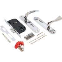 Врезной замок БУЛАТ ЗВ4-3.70.03.04 НОМОС (хром; 5 перфоключей; с ручками) 13971