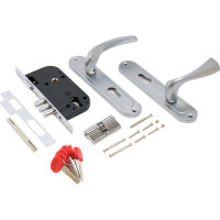 Врезной замок БУЛАТ ЗВ4-3.70.03.07 НОМОС (титан; 5 перфоключей; с ручками) 13973