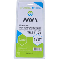 Терморегулирующий комплект для подключения радиатора MVI угловой, 2 в 1 1/2" TR.611.04