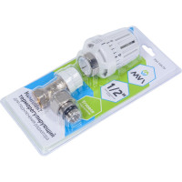 Терморегулирующий комплект для подключения радиатора MVI угловой, 2 в 1 1/2" TR.611.04