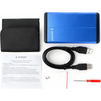 Внешний корпус Gembird 2.5", синий, USB 3.0, SATA, металл, EE2-U3S-2-B