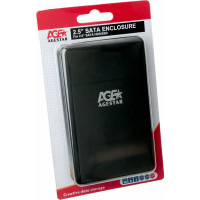 Внешний корпус AgeStar USB 3.0 2.5" SATAIII HDD/SSD, USB 3.0, пласт, черн, безвинт, 3UBCP3C (BLACK)