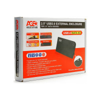 Внешний корпус AgeStar USB 3.0 2.5" SATA, алюминий, черный, безвинтовая конст, 3UB2A14 (BLACK)