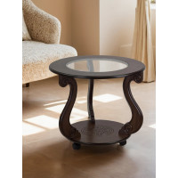 Журнальный стол Мебелик Грация (С) на колесах, темно-коричневый 7457