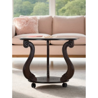 Журнальный стол Мебелик Грация (С) на колесах, темно-коричневый 7457