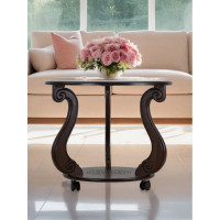 Журнальный стол Мебелик Грация (С) на колесах, темно-коричневый 7457