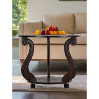 Журнальный стол Мебелик Грация (С) на колесах, темно-коричневый 7457