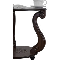 Журнальный стол Мебелик Грация (С) на колесах, темно-коричневый 7457