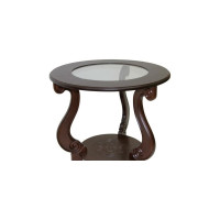 Журнальный стол Мебелик Грация (С) на колесах, темно-коричневый 7457