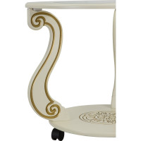 Журнальный стол Мебелик Грация (С) на колесах, слоновая кость, золото 7455