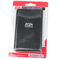 Внешний корпус AgeStar USB 3.0 2.5" SATAIII HDD/SSD, USB 3.0, пластик, черный, 3UBCP3 (BLACK)