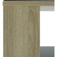 Журнальный стол Мебелик BeautyStyle 5 сонома, стекло черное 7624