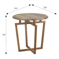 Журнальный стол Мебелик Рилле 440 пленка, дуб крымский состаренный, бук 7601