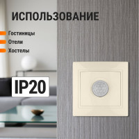 Выключатель с датчиком движения TDM ELECTRIC слоновая кость Таймыр SQ1814-0705