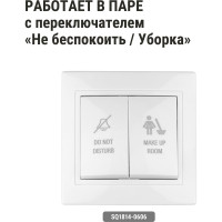 Наружная панель TDM ELECTRIC Не беспокоить и Уборка, белая Таймыр SQ1814-0601
