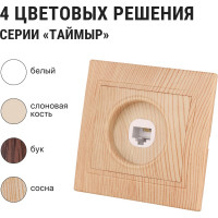 Телефонная розетка TDM ELECTRIC RJ11 ЭКО сосна Таймыр SQ1814-0220