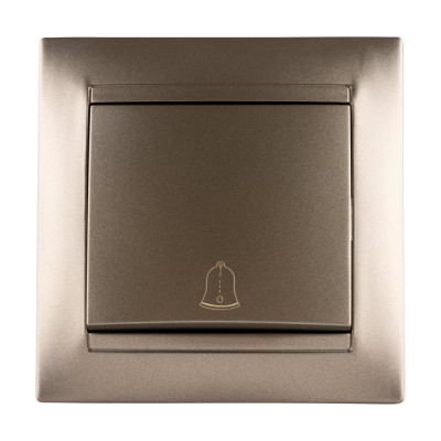 Кнопка звонковая 6А TDM ELECTRIC бронза серия "Лама" SQ1815-0708