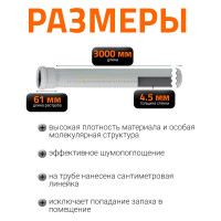 Труба бесшумной канализации Ostendorf Skolan Safe 78х3000 мм, SKEM 333070