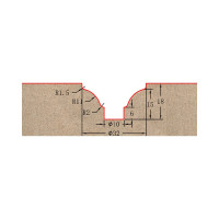 Фреза профильная для фасадов (32x18x73 мм; S=12 мм) Greencut BX11097