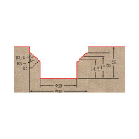Фреза профильная для фасадов (46x25x70 мм; S=12 мм) Greencut BX11220