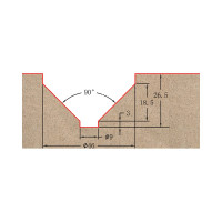 Фреза профильная для фасадов (46x25x70 мм; S=12 мм) Greencut BX11192