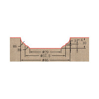 Фреза профильная для фасадов (46x10x55 мм; S=12 мм) Greencut BX11090