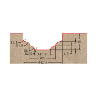 Фреза профильная для фасадов (42.5x18x63 мм; S=12 мм) Greencut BX11237