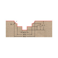Фреза профильная для фасадов (42x18.5x73.5 мм; S=12 мм) Greencut BX11175