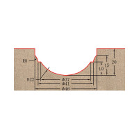 Фреза профильная для фасадов (46x20x65 мм; S=12 мм) Greencut BX11134