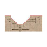 Фреза профильная для фасадов (46x20x65 мм; S=12 мм) Greencut BX11135
