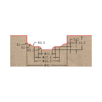 Фреза профильная для фасадов (41x14.5x59.5 мм; S=12 мм) Greencut BX11086