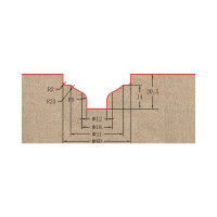 Фреза профильная для фасадов (40x20.5x75.5 мм; S=12 мм) Greencut BX11185