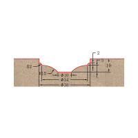 Фреза профильная для фасадов (38x10x65 мм; S=12 мм) Greencut BX11103