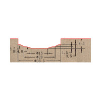 Фреза профильная для фасадов (38.5x8.5x53.5 мм; S=12 мм) Greencut BX11167