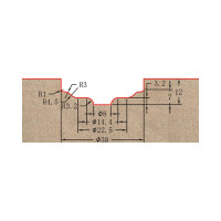 Фреза профильная для фасадов (38x12x57 мм; S=12 мм) Greencut BX11085