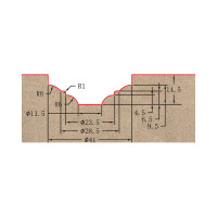 Фреза профильная для фасадов (41x14.5x59.5 мм; S=12 мм) Greencut BX11164