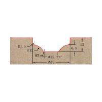 Фреза профильная для фасадов (35x13x58 мм; S=12 мм) Greencut BX11100