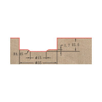 Фреза профильная для фасадов (35x12.5x57.5 мм; S=12 мм) Greencut BX11222